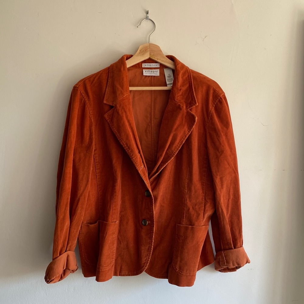 VILLAGER ORANGE CORDUROY JACKET